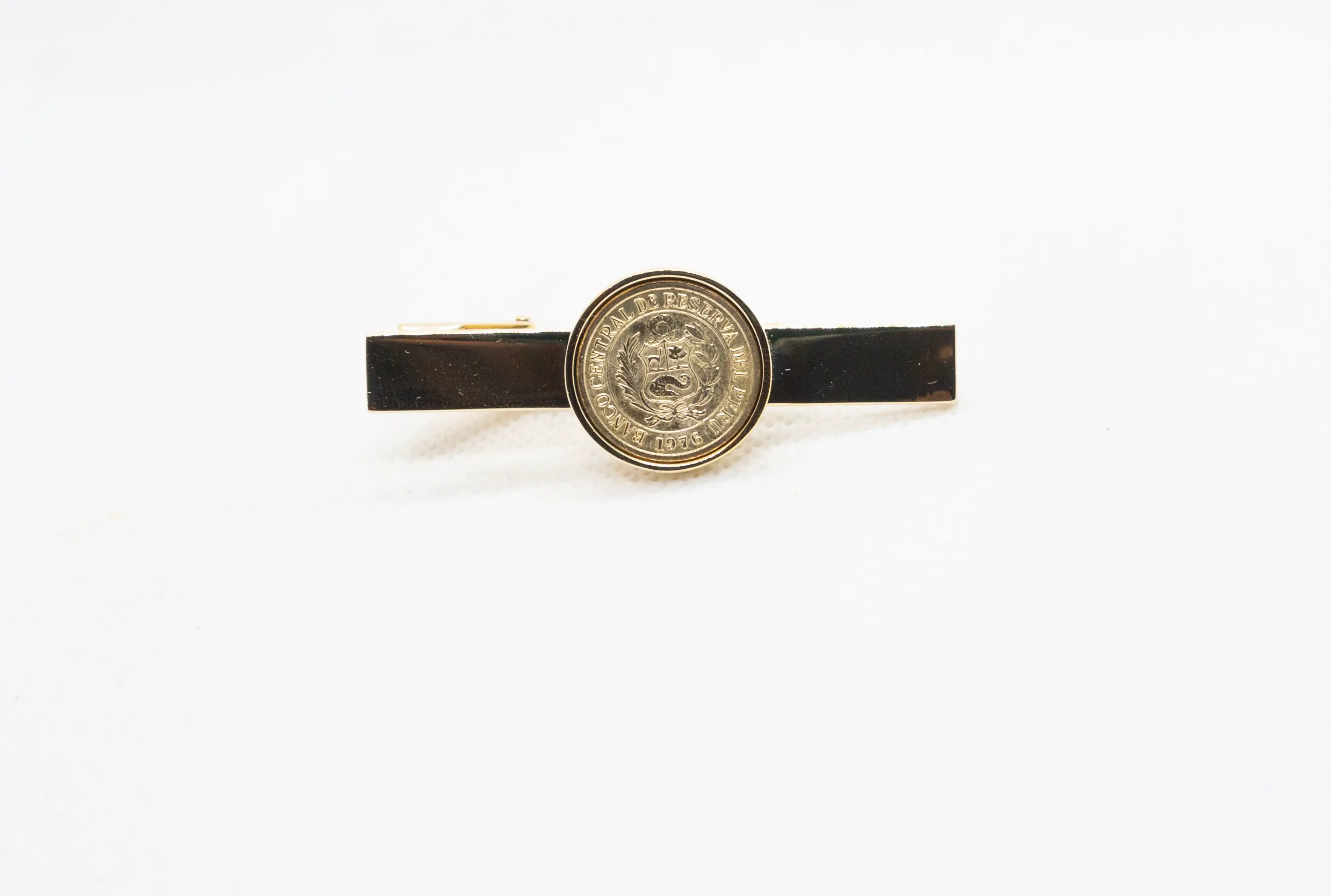 Peru Half Sol De Oro  Tie Clips